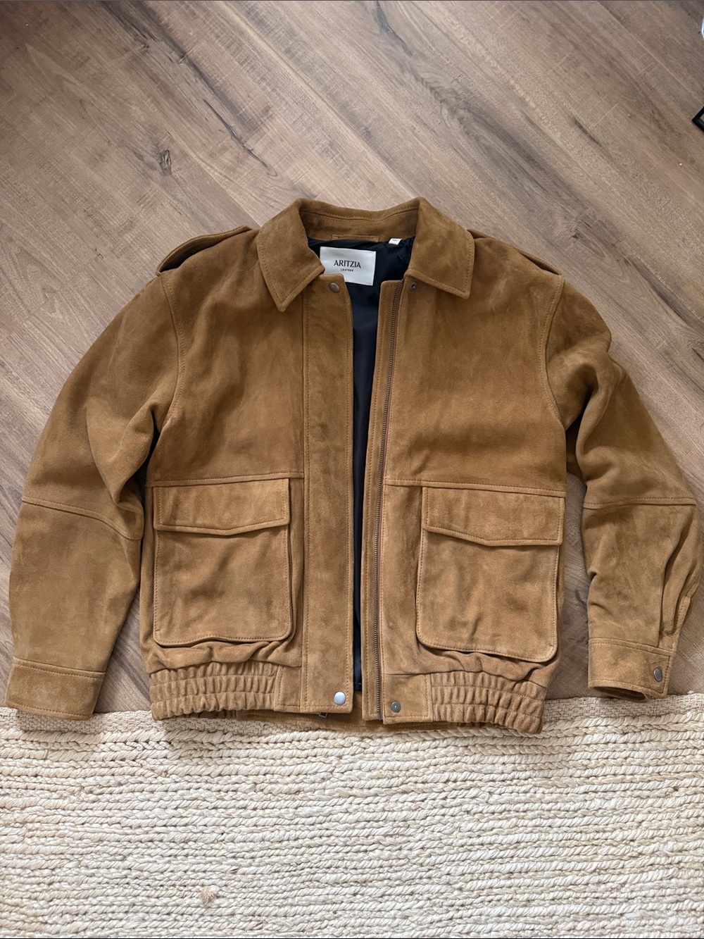 Aritzia Women’s Suede Nadine Jacket - Chestnut Brown